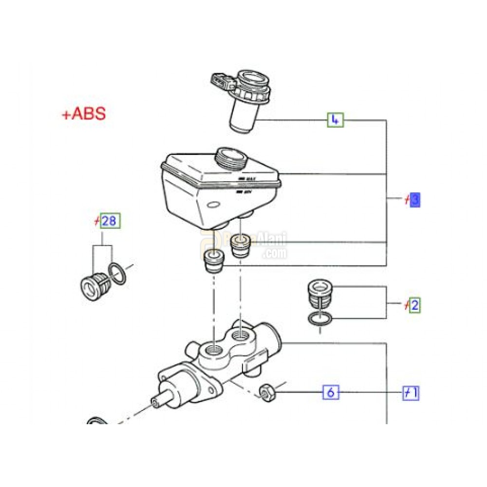 DEPO FREN ANA MERKEZI HIDROLIK +ABS ESCORT 90-01 FORD OTOSAN 91AB 2C246 AB
