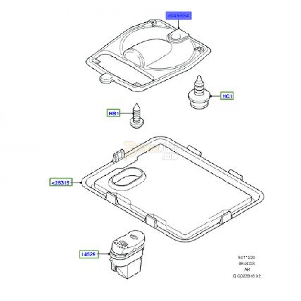 KONSOLU TAVAN GRİ ELKTRİKLİ SUNROOF FOCUS 98-05 FORD OTOSAN 2M51 A045B54 ACYRBW